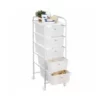IDIMEX Rollcontainer Mit 5 Schubladen, Weiß GINA Gesamt: Breite 33cm, Höhe 94cm, Tiefe 39cm -WOHN-ESSZIMMER Verkäufe unnamed file 698