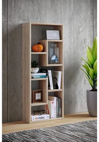 VCM. - My Home Holz Standregal Bücherregal Medienregal Aufbewahrung Raumteiler Deko Regal Vilo Gesamt: Breite 36cm, Höhe 92cm, Tiefe 15cm 5 VCM. - My Home Holz Standregal Bücherregal Medienregal Aufbewahrung Raumteiler Deko Regal Vilo Gesamt: Breite 36cm, Höhe 92cm, Tiefe 15cm – Bild 3