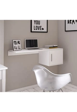 VCM. - My Office Holz Hänge Schreibtisch Wandschreibtisch Computertisch Wandmontage Homis Gesamt: Breite 110cm, Höhe 36cm, Tiefe 45cm 4 VCM. - My Office Holz Hänge Schreibtisch Wandschreibtisch Computertisch Wandmontage Homis Gesamt: Breite 110cm, Höhe 36cm, Tiefe 45cm – Bild 2