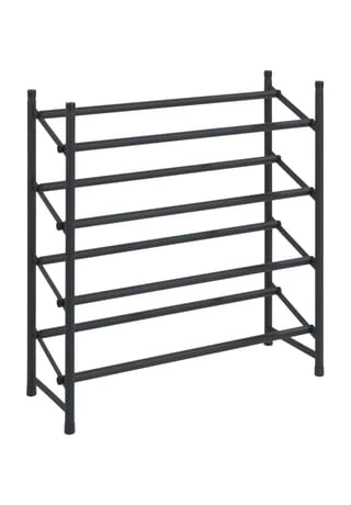 WENKO® Schuhregal "Hero", 4 Fächer, Anti-Rutsch, Ausziehbar Schwarz 3 WENKO® Schuhregal "Hero", 4 Fächer, Anti-Rutsch, Ausziehbar Schwarz