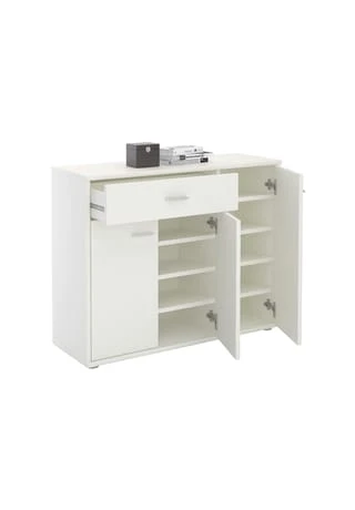 CARO-Möbel Schuhschrank 1 Schublade, 3 Türen DEUSTO Weiß 3 CARO-Möbel Schuhschrank 1 Schublade, 3 Türen DEUSTO Weiß