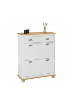 IDIMEX Schuhkipper In Weiß/braun, 2 Klappen COLMAR Weiß/ Braun