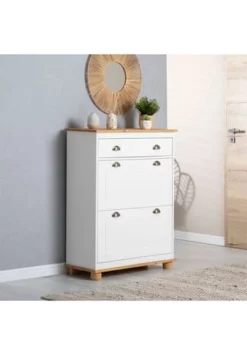 IDIMEX Schuhkipper In Weiß/braun, 2 Klappen COLMAR Weiß/ Braun -WOHN-ESSZIMMER Verkäufe unnamed file 937