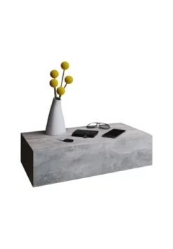 VCM. - My Home Holz Dielenmöbel Flur Dekoregal Wandboard Wandregal Wandschublade Blado Maxi Beton-Optik