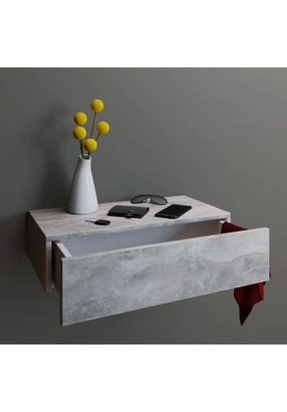 VCM. - My Home Holz Dielenmöbel Flur Dekoregal Wandboard Wandregal Wandschublade Blado Maxi Beton-Optik 4 VCM. - My Home Holz Dielenmöbel Flur Dekoregal Wandboard Wandregal Wandschublade Blado Maxi Beton-Optik – Bild 2