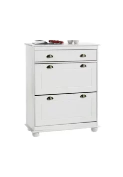 IDIMEX Schuhkipper Mit 2 Kippfächern In Weiß COLMAR Weiß