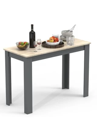 VCM. - My Home Holz Esstisch Küchentisch Tisch Esal 110 X 50 Cm Anthrazit / Honig-Eiche 4 VCM. - My Home Holz Esstisch Küchentisch Tisch Esal 110 X 50 Cm Anthrazit / Honig-Eiche – Bild 2