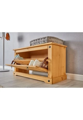 IDIMEX Schuhbank Mexico Möbel, Aus Kiefernholz TEQUILA Natur 7 IDIMEX Schuhbank Mexico Möbel, Aus Kiefernholz TEQUILA Natur – Bild 5