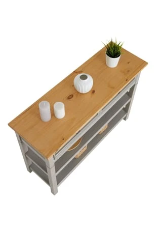 IDIMEX Konsole Mit 1 Schubladen Und 2 Ablageflächen TEQUILA Grau, Braun 6 IDIMEX Konsole Mit 1 Schubladen Und 2 Ablageflächen TEQUILA Grau, Braun – Bild 4