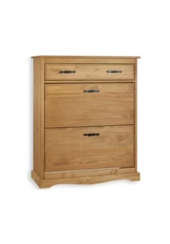 IDIMEX Schuhkommode, Kiefer Massiv, Gebeizt SANTIAGO Natur