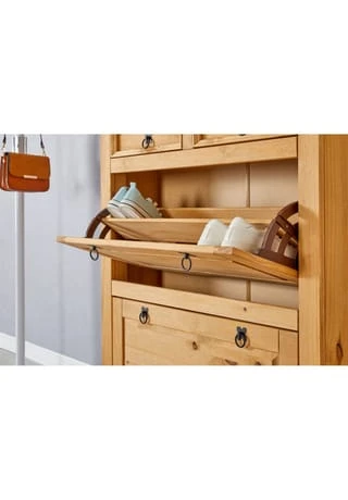 IDIMEX Schuhkipper Mit 2 Schubladen, Mexico Möbel TEQUILA Braun 8 IDIMEX Schuhkipper Mit 2 Schubladen, Mexico Möbel TEQUILA Braun – Bild 6