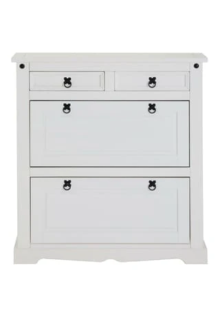 IDIMEX Schuhkipper Mit 2 Schubladen, Mexico Möbel TEQUILA Weiß 5 IDIMEX Schuhkipper Mit 2 Schubladen, Mexico Möbel TEQUILA Weiß – Bild 3